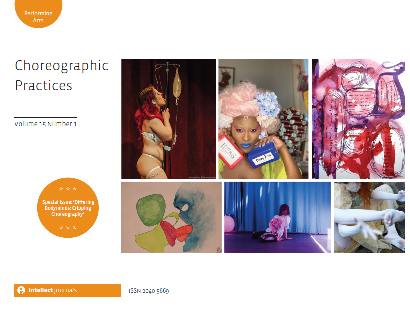 Choreographic Practices 15.1 is out now!

‘Differing Bodyminds: Cripping Choreography’

Including ‘Disordering Dance: Foundations of an emerging neuroqueer choreography’ by <a href="/abswatson/">dr. Aby Watson</a>
<a href="/TaPRA_/">TaPRA</a> <a href="/DramaHE_UK/">DramaHE</a>

intellectdiscover.com/content/journa…