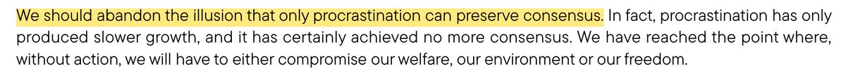 I am looking into the #DraghiReport. He is formulating the antithesis to Merkel's (and Scholz's) policy style: "We should abandon the illusion that only procrastination can preserve consensus."
