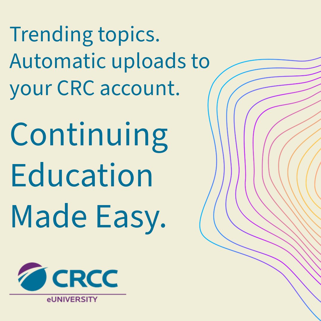 Working on finishing up last-minute CEUs for September renewal of your CRC or CVE?

CRCC eUNIVERSITY has you covered: ow.ly/suJw50Tja2B