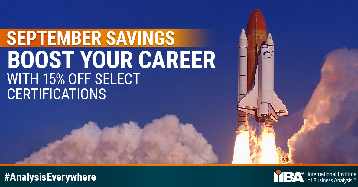 IIBA's tweet image. Save 15% on selected IIBA certifications! It's a limited time offer, so don't miss out on this deal:
iiba.org/business-analy…
#IIBACertification #BusinessAnalysisCertifcation #AgileCertification #BusinessDataAnalytics #CybersecurityAnalysis #ProductOwnershipAnalysis