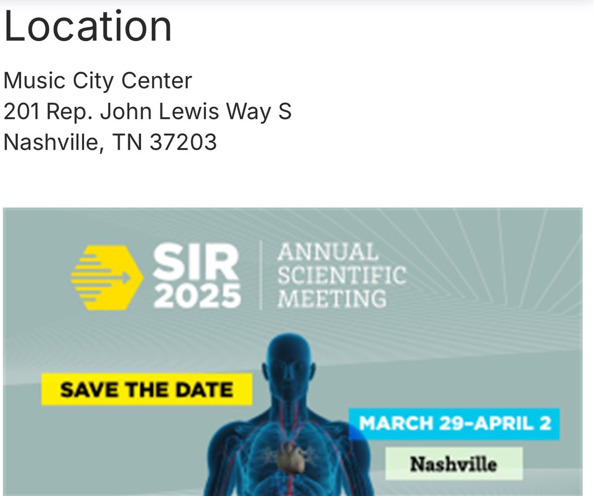 Ziv J Haskal MD (@zhaskal) on Twitter photo EXTREME IR 2025: Nashville march 29--It's Happening!' And it's That Time, when I start to assemble cases. If You want to potentially present, send me a brief case description, to extremeir2025haskal@gmail.com
<a href="/SIRspecialists/">Society of Interventional Radiology</a> <a href="/SIRRFS/">SIR RFS</a> EXTREME IR 2025: Nashville march 29--It's Happening!' And it's That Time, when I start to assemble cases. If You want to potentially present, send me a brief case description, to extremeir2025haskal@gmail.com
<a href="/SIRspecialists/">Society of Interventional Radiology</a> <a href="/SIRRFS/">SIR RFS</a>
