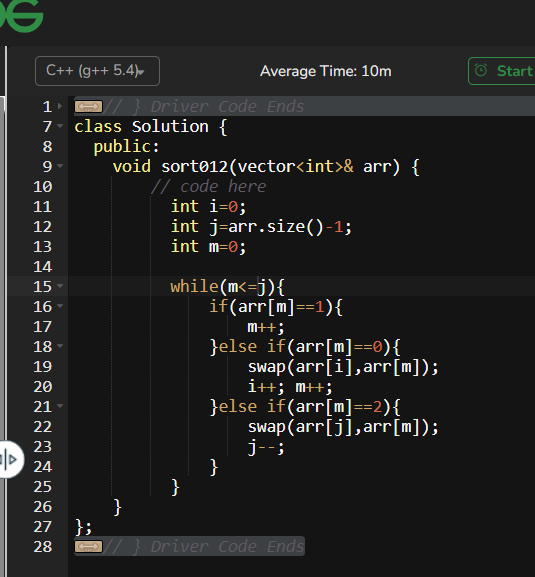 Undrrtd__'s tweet photo. Hello Developers,
🚀 Day 101 of solving @geeksforgeeks  Coding Problem!
🎉 Day 26 of the #30Days Array Challenge

Today's Challenge: "Sort 0s,1s and 2s"
🧩 Difficulty Level: Easy

Let's dive in and conquer this challenge! 💪✨ https://t.co/tLC3MNRRFc