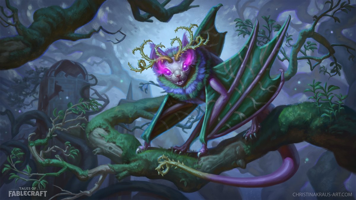 Christina Kraus 🔜 FANTASY BASEL 2025 (@elbenherzart) on Twitter photo Another illustration I painted for <a href="/FablecraftGame/">Tales of Fablecraft</a> 🥰
It shows a Darkling. A creature inspired by a feline and bat. I really enjoyed working on this one! ❤️
AD: Andrew Vallas Another illustration I painted for <a href="/FablecraftGame/">Tales of Fablecraft</a> 🥰
It shows a Darkling. A creature inspired by a feline and bat. I really enjoyed working on this one! ❤️
AD: Andrew Vallas
