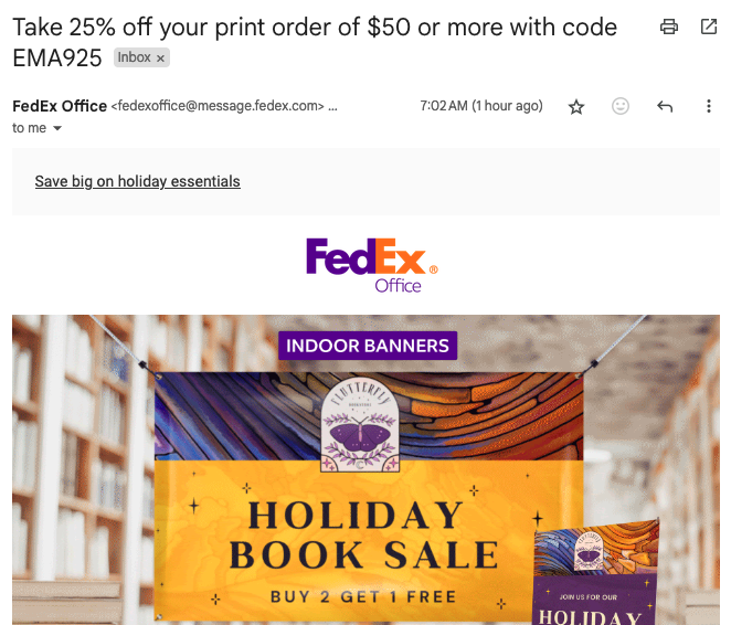 aarontgrogg's tweet photo. @FedExOffice @FedExHelp Can someone please explain to me which of these subscriptions is still allowing emails like the "Take 25% off your print order..." one I just received??? #howmanytimesdoihavetounsubscribe https://t.co/60xujC3NzB