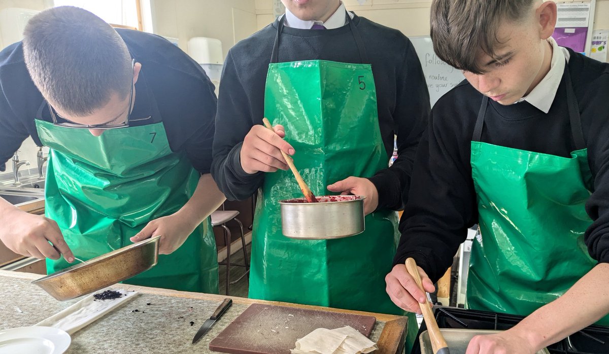 A+ teamwork in action! 
Our L6 Hospitality teams are creating their own theme nights and today tested some recipes. Team JJL will be bringing a very interesting starter to the table for the OMA Kitchens Burn's supper 2025. <a href="/OldieHWB/">Oldmachar HWB</a>