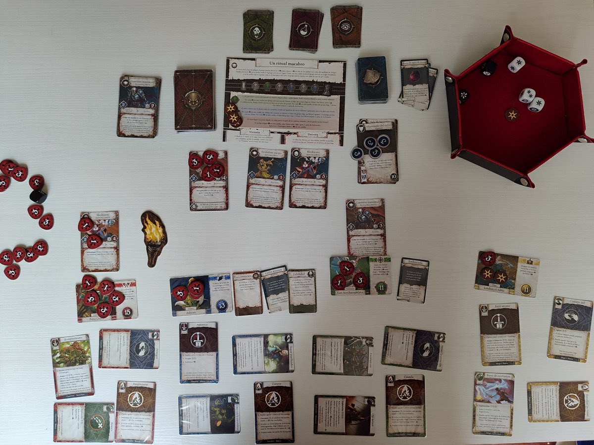 EMCSJA's tweet photo. El ritual macabro se ha ido a casi 2 horas. Segundo escenario de Heroes de Terrinoth, jugado con 4 personajes creo que se alarga demasiado. Victoria final agónica y algo caótica

#juegosdemesa #terrinoth #HEROES https://t.co/Dgv1B4feTk
