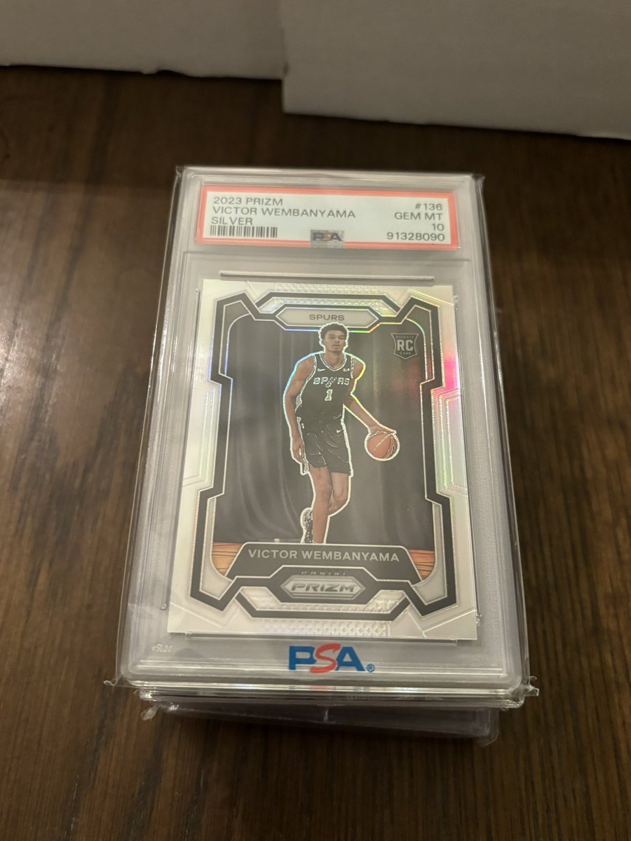 Caleb Brown (@oxrcards) on Twitter photo Victor Wembanyama PSA 10 Prizm Silver
$1050
<a href="/AbsoluteBreaks/">Absolute Breaks</a> <a href="/lionsden_card/">Lions Den Cards</a> <a href="/TheHobby247/">The Hobby 24/7</a> Victor Wembanyama PSA 10 Prizm Silver
$1050
<a href="/AbsoluteBreaks/">Absolute Breaks</a> <a href="/lionsden_card/">Lions Den Cards</a> <a href="/TheHobby247/">The Hobby 24/7</a>