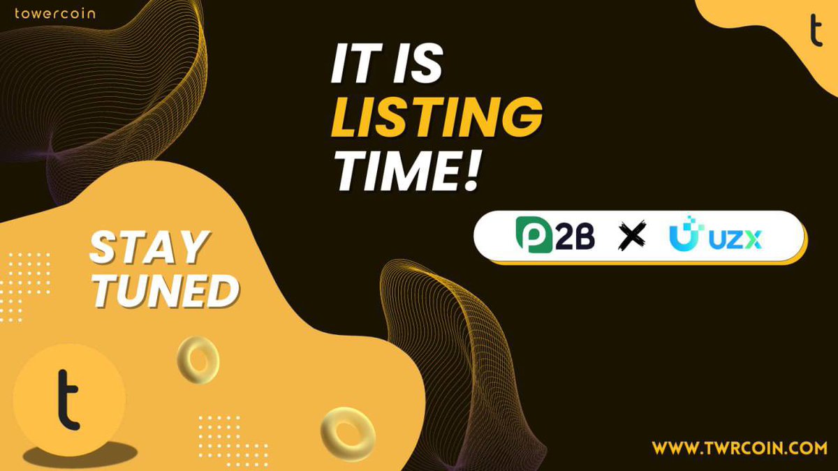 twrcoin's tweet photo. The wait is over! 🎉 Towercoin (TWR) is getting listed on two top exchanges: P2B and UZX Exchange! 🚀 Greater liquidity, global exposure, and a huge opportunity for investors. Stay tuned for launch details! #Towercoin #Crypto #ListingTime 🔥 https://t.co/x4Pp7L0eVp