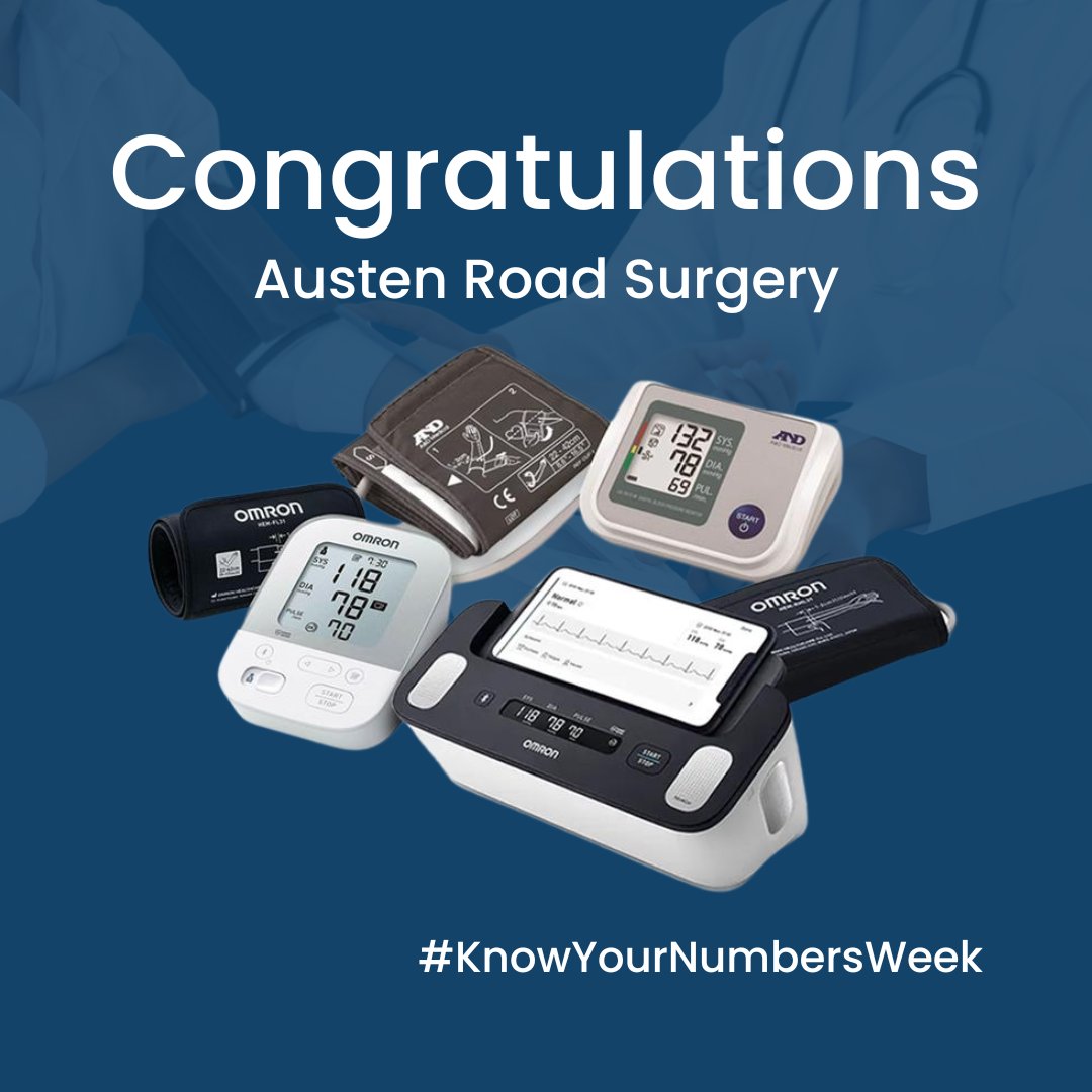 🎉Congratulations to Austen Road Surgery who won their money back during our #KnowYourNumbers Week 2024 campaign to support <a href="/BloodPress_UK/">BloodPressureUK</a> awareness campaign.

💙Find out more about the campaign at Blood Pressure UK's official website: bloodpressureuk.org/know-your-numb…