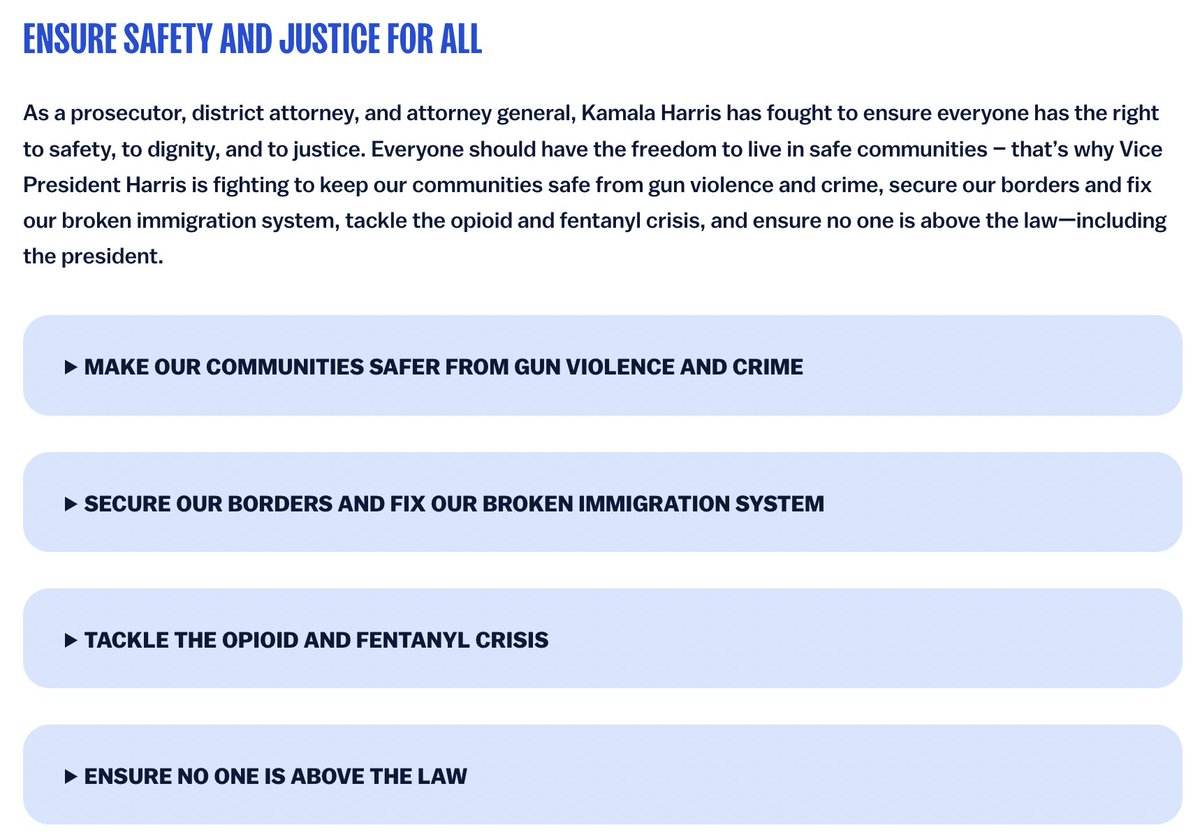 tomangell's tweet photo. YIKES: Kamala Harris's campaign finally posted an extensive issues page on her website—but it contains no mention of her stance on marijuana at a time when Trump is earning praise for endorsing legalization and rescheduling.

https://t.co/VCbMhOSOtQ https://t.co/GBBo0nIXYS