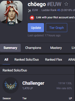choego123's tweet photo. Still lft for winter splits and beyond, also small update on soloq, currently rank 45 https://t.co/XyiT2gVDGh