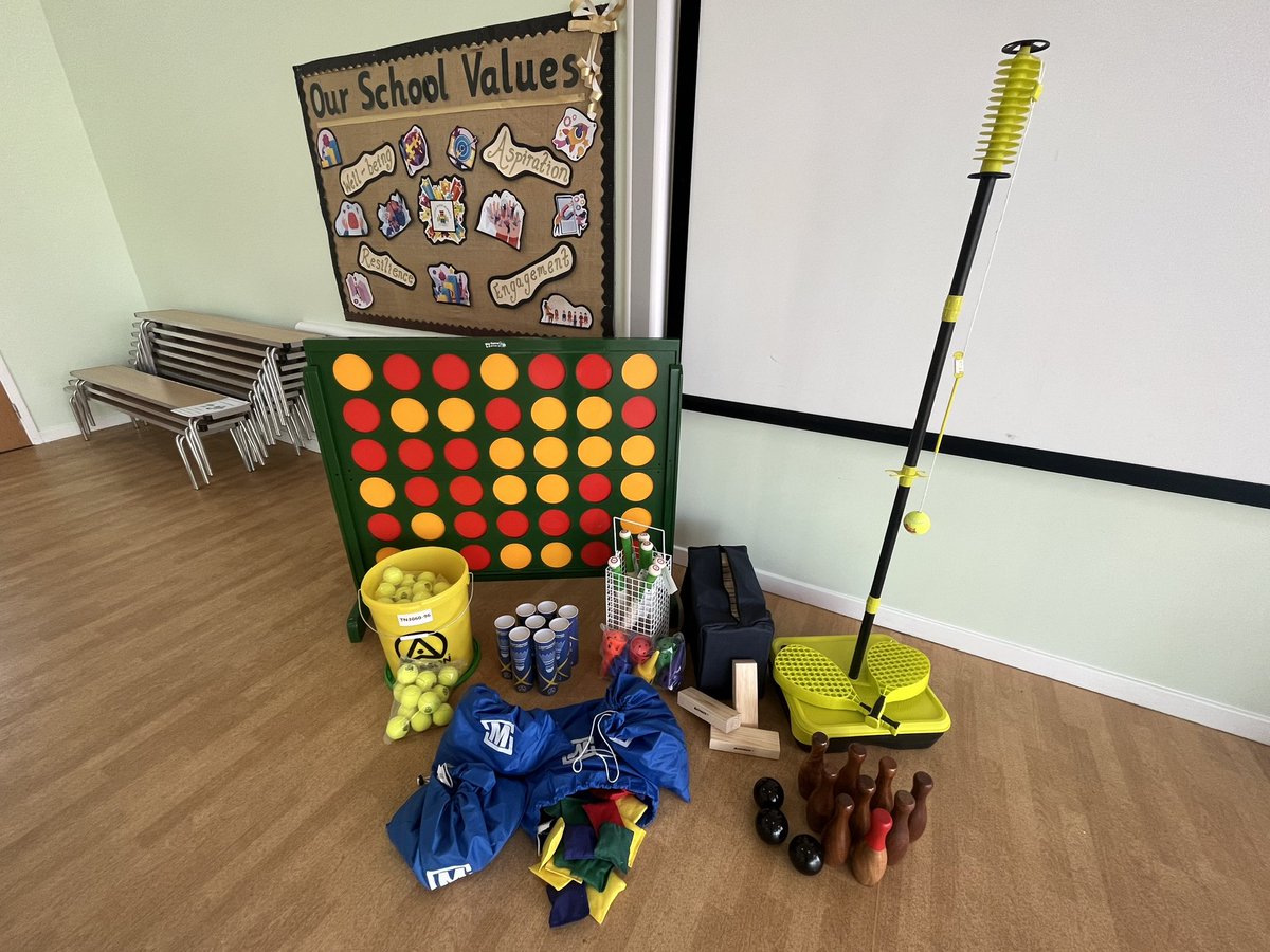Thanks to your donations in July during our athlete visit, we have managed to purchase the following equipment to the value of over £1,000! This includes a giant Jenga set, swingball, bowling equipment, bean bags, tennis balls and a rounders set.

Thank you for your generosity!