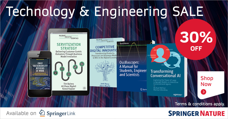 springer1842's tweet photo. Don't miss out on Springer Nature's Technology & Engineering Sale. Enjoy 30% discount on selected books and eBooks. Hurry, the sale only lasts until Sept. 30! https://t.co/Nyd1ZuN69T #TechnologySale #EngineeringSale #DiscountedBooks #eBooks #Books https://t.co/nSEZ6SYnTm