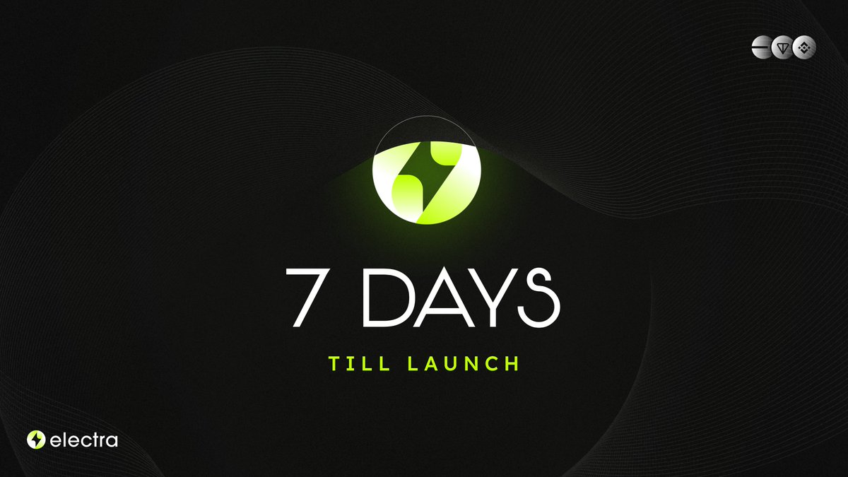 ElectraTrade's tweet image. 7 days to go