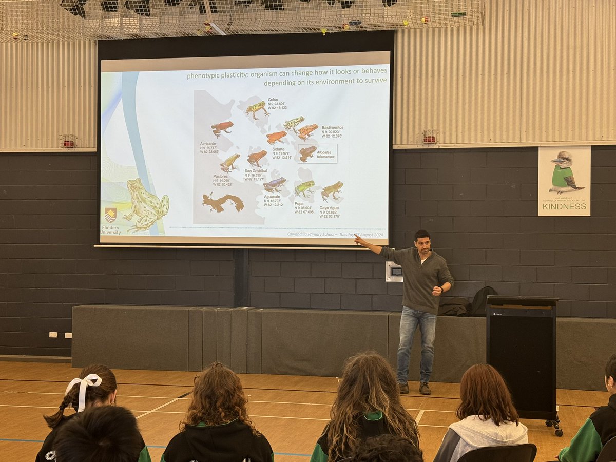 I always have a fantastic time working with students in primary school, like recently at #CowandillaPrimarySchool (Adelaide, South Australia). Really enjoyed discussing #species #adaptations and their responses to #climatechange with year 5/6 students!
