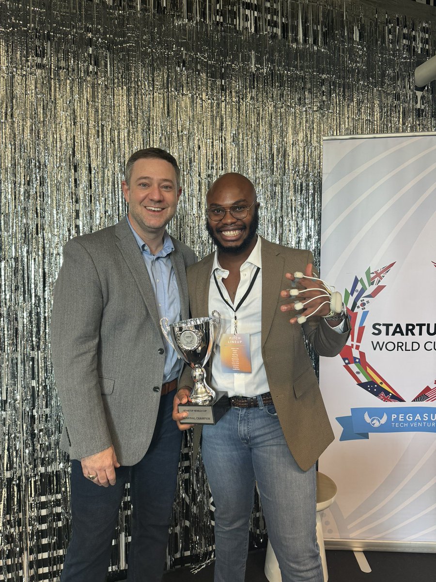 PalmplugLabs's tweet photo. Excited to share that Palmplug won the Oklahoma regional! 🏆🎉 We're heading to the Startup World Cup! https://t.co/vQA6UJdHWO