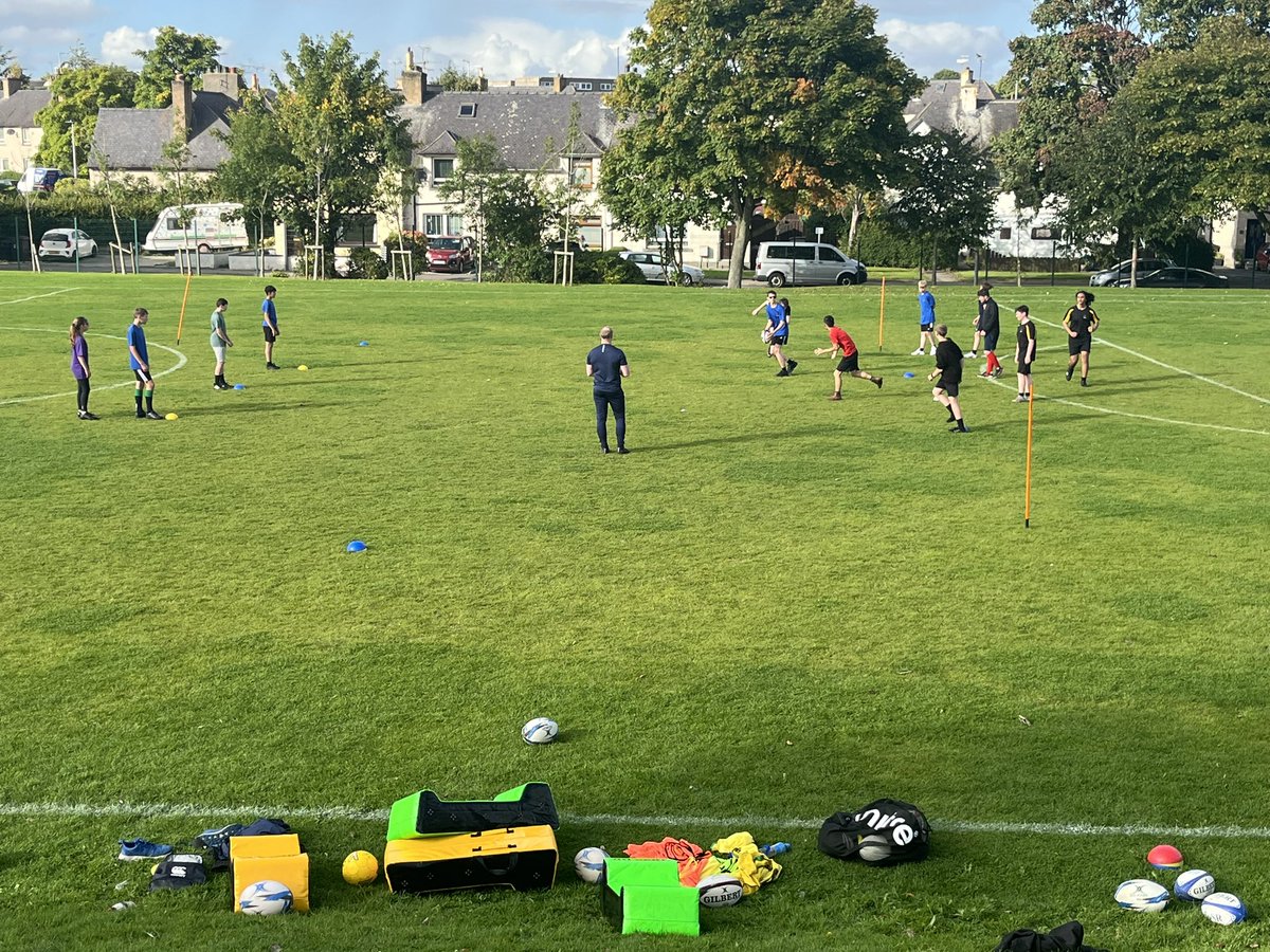 After school rugby is back!  Good numbers but hoping to recruit some more at the Bucksburn Extracurricular fair tomorrow lunchtime