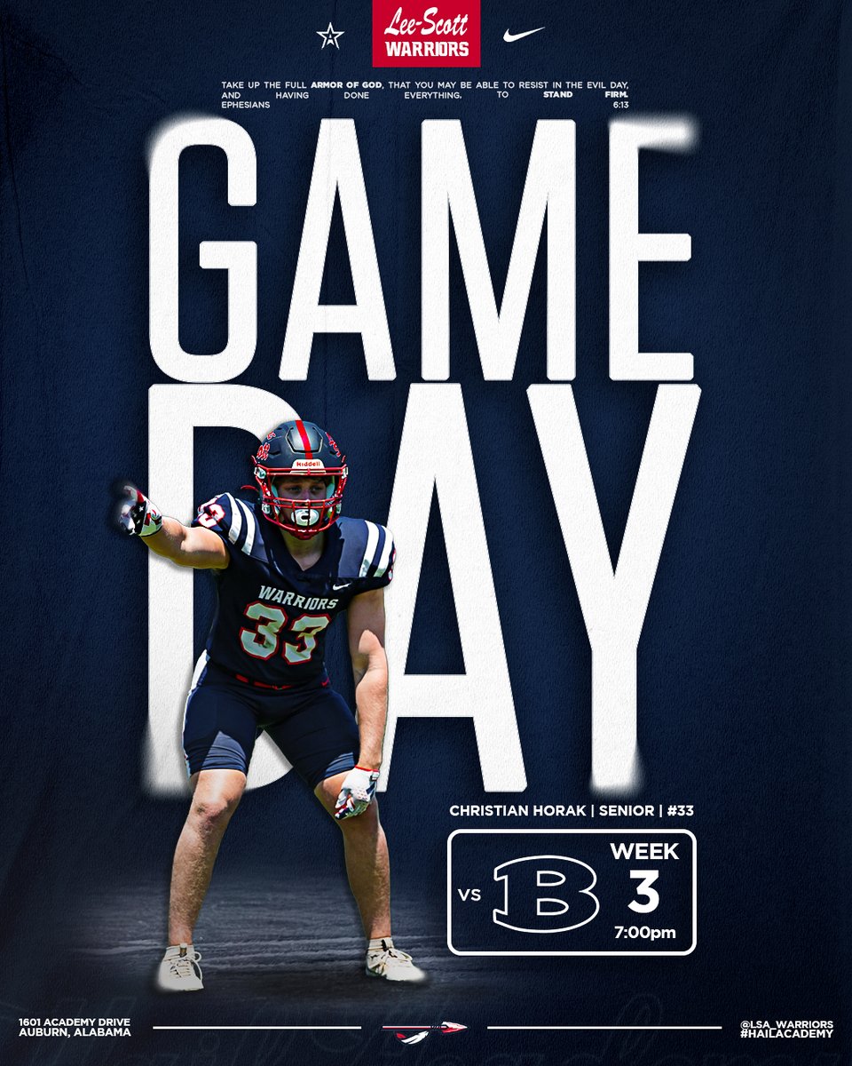 Lee-Scott Academy Athletics (@lsa_warriors) on Twitter photo ๐๐๐๐๐๐๐, ๐๐๐๐๐๐๐๐!
๐ Beulah Bobcats
โฑ๏ธ "Beach the Bobcats!"
๐ 7:00pm CT
๐ Jud Scott Field
๐ป Lee-Scott Sports Network
๐ป AU 100.3FM
๐ S2 Pass (link in bio)
**Make sure you're in your seats early to see the PeeWee Cheer Camp performances!
#HailAcademy๐ข ๐๐๐๐๐๐๐, ๐๐๐๐๐๐๐๐!
๐ Beulah Bobcats
โฑ๏ธ "Beach the Bobcats!"
๐ 7:00pm CT
๐ Jud Scott Field
๐ป Lee-Scott Sports Network
๐ป AU 100.3FM
๐ S2 Pass (link in bio)
**Make sure you're in your seats early to see the PeeWee Cheer Camp performances!
#HailAcademy๐ข