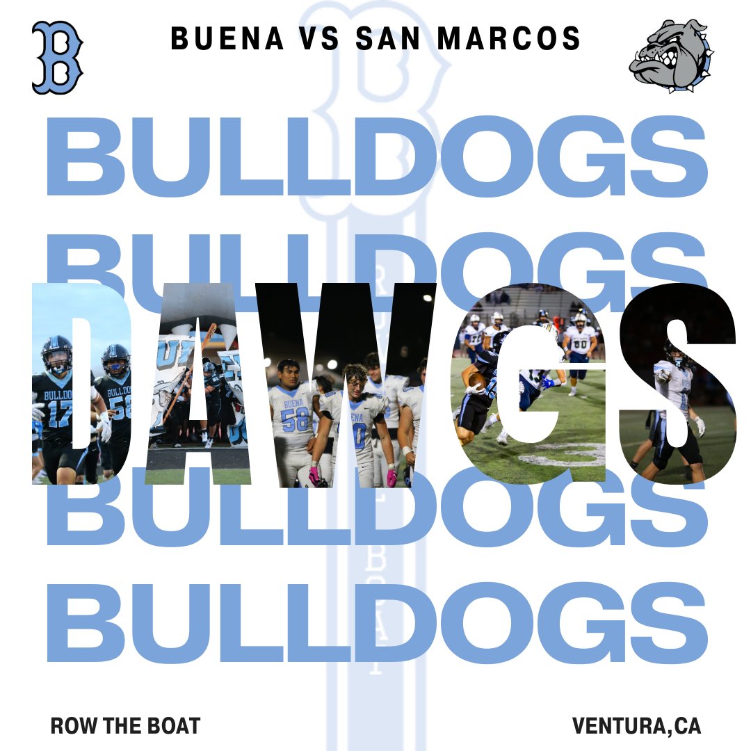 Buena H.S. Athletics (@buenaathletics) on Twitter photo Buena Football 🏈 Game Day
📍Buena High School
⏰7pm
🆚San Marcos HS
🏟️ Buena HS Stadium
<a href="/vcspreps/">VCS Preps</a> <a href="/TheAcornSports/">Acorn Sports</a> <a href="/BuenaFootball/">Buena HS Football</a> <a href="/805HSFB/">805 High School Football</a> Buena Football 🏈 Game Day
📍Buena High School
⏰7pm
🆚San Marcos HS
🏟️ Buena HS Stadium
<a href="/vcspreps/">VCS Preps</a> <a href="/TheAcornSports/">Acorn Sports</a> <a href="/BuenaFootball/">Buena HS Football</a> <a href="/805HSFB/">805 High School Football</a>