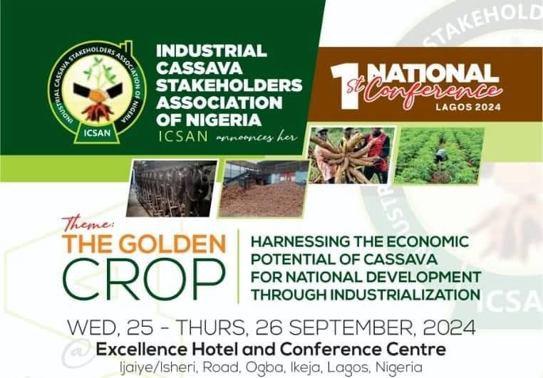 nrcri_umudike's tweet photo. The Industrial #Cassava Stakeholders Association of Nigeria (ICSAN) announces her 1st National Conference with the theme: "Harnessing the #Economic Potential of Cassava For National Development Through #Industrialization"

Conference Registration link: 

https://t.co/LMy1hUM3hu https://t.co/KKbJRcCSdw