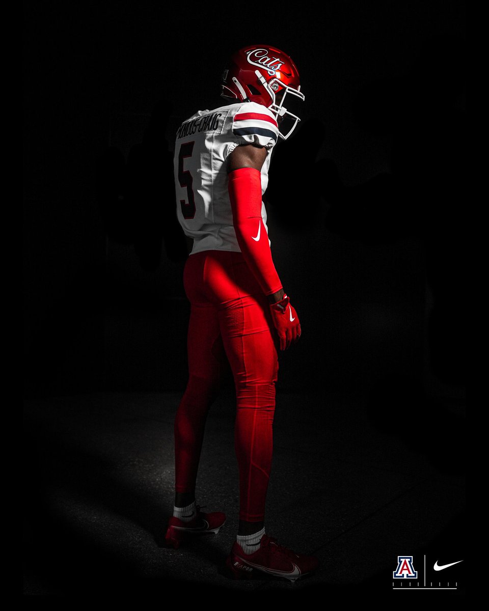 UNISWAG's tweet photo. The red "Cats" script helmet makes its debut this Friday for @ArizonaFBall 

#uniswag https://t.co/1HoRnBy4mM