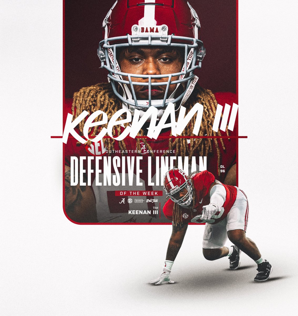 SEC Defensive Lineman of the Week! 💪

Tim Keenan III

#RollTide
