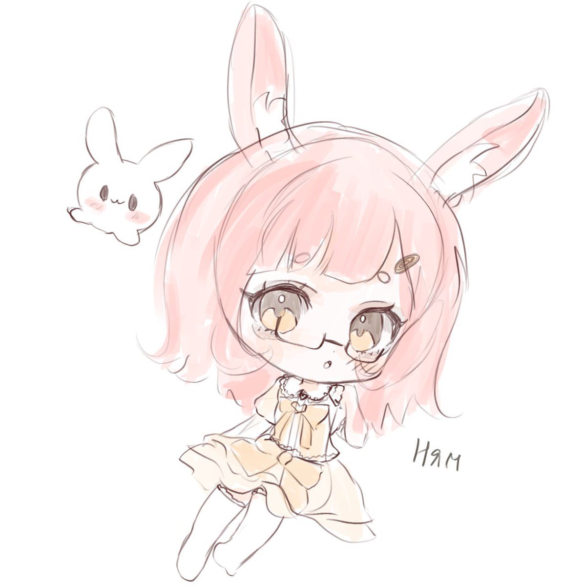 Hi guys!! Sorry for being inactive for long time, I’m gonna try my best doing content!! :3
#chibiart #cutebunny