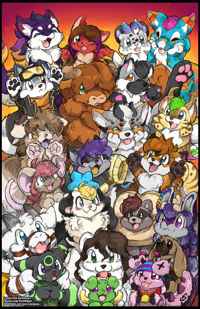 A large group illustration, dedicated to those who helped the donation goal for my dentist appointment to meet its goal very fast. Love you all! Thank you so much again! &lt;3 &lt;3 &lt;3