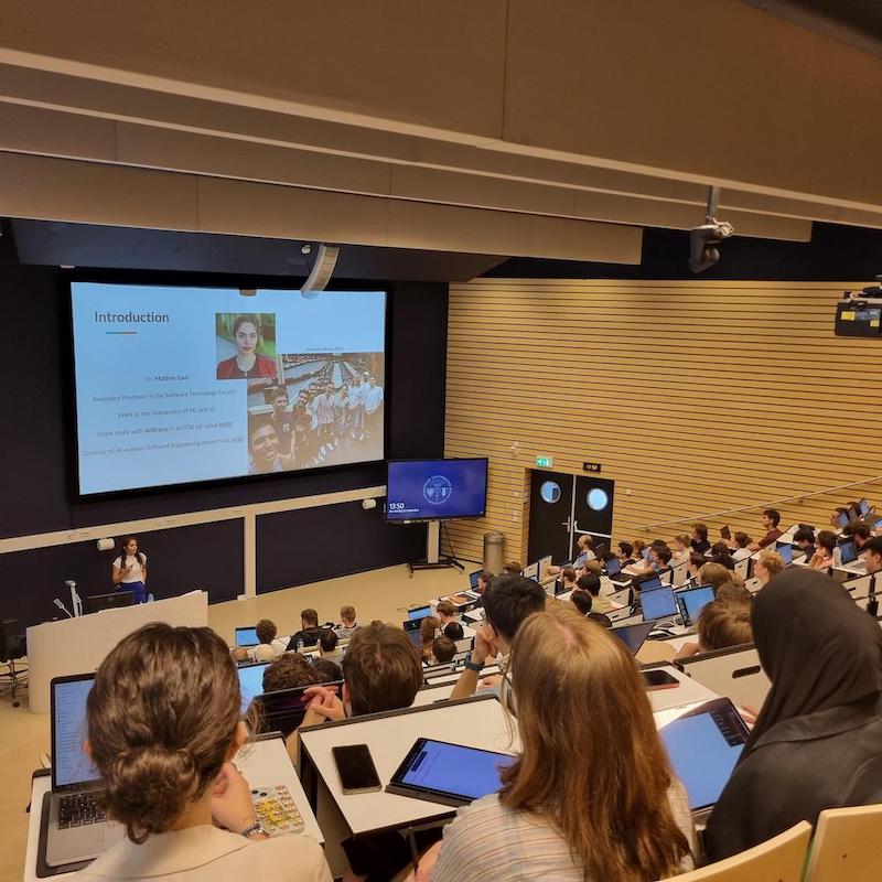 Kicked off the 2024-25 academic year last week with a lecture on the software development process, sharing insights with ~160 students in our Software Engineering Methods class.
Co-teaching with Mitchell Olsthoorn, Carolin Brandt, Mark Swillus, and Annibale Panichella at <a href="/tudelft/">TU Delft</a>
