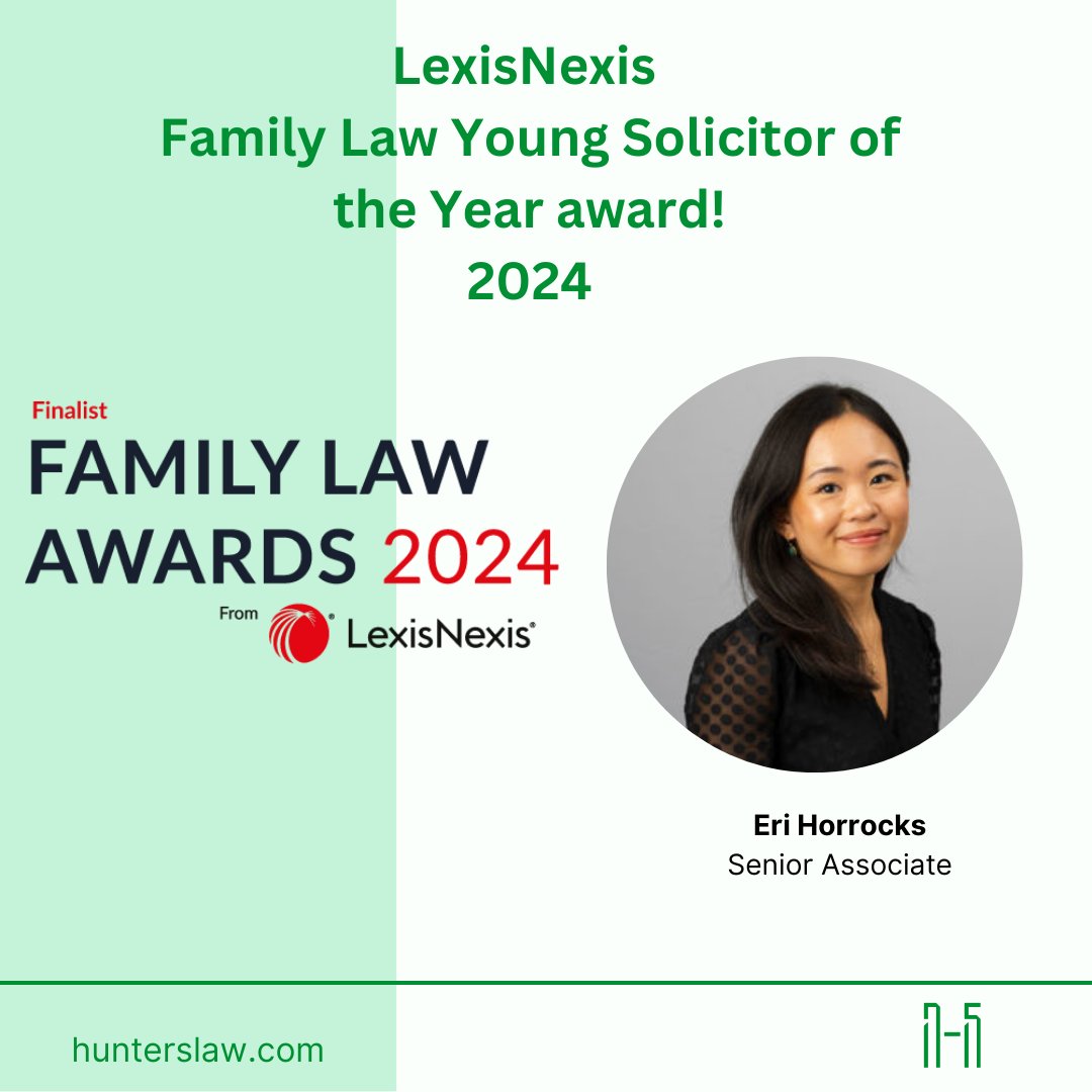 Hunters Law LLP (@hunterslaw) on Twitter photo Congratulations to our Senior Associate, Eri Horrocks, who has been shortlisted in the 'Family Law Young Solicitor of the Year’ category at the <a href="/LexisNexisUK/">LexisNexisUK</a> Family Law Awards 2024 i.mtr.cool/ddruhsxyga
#FamilyLaw #FamilyLawAwards #FLA2024 | <a href="/HuntersFamLaw/">Hunters Family Team</a> Congratulations to our Senior Associate, Eri Horrocks, who has been shortlisted in the 'Family Law Young Solicitor of the Year’ category at the <a href="/LexisNexisUK/">LexisNexisUK</a> Family Law Awards 2024 i.mtr.cool/ddruhsxyga
#FamilyLaw #FamilyLawAwards #FLA2024 | <a href="/HuntersFamLaw/">Hunters Family Team</a>