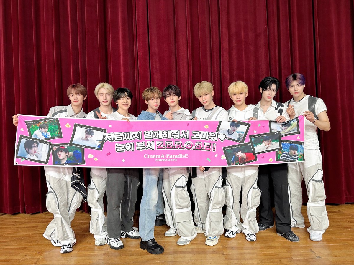 The 4th Mini Album "Cinema Paradise" promotions have ended! Thanks to ZEROSE, we were genuinely happy every day. We also hope that ZEROSE were also happy because of us. The 4th page of ZB1 &amp; ZEROSE too has concluded successfully!