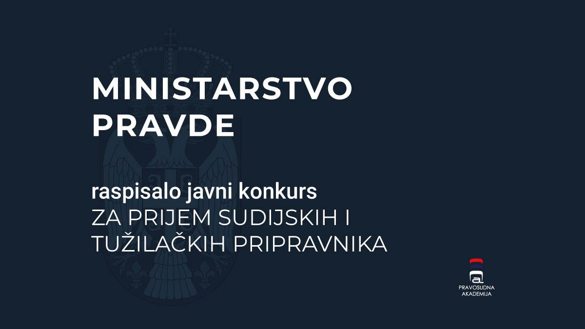 Ministarstvo pravde oglasilo Javni konkurs za popunjavanje radnih mesta sudijskih i javnotužilačkih pripravnika. 

Konkurs je objavljen u "Službenom glasiku RS" broj 75/04 od 6. septembra 2024. godine. 

shorturl.at/g1Zl5

#konkurs #kandidat #posao #sud #tužioc #pripravnik