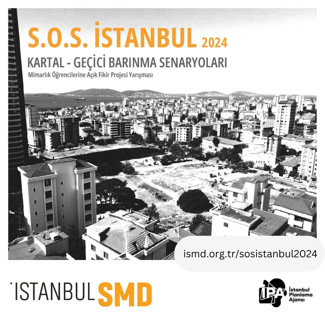İstanbulSMD olarak <a href="/ipaistanbul/">İstanbul Planlama Ajansı</a>  desteğiyle onuncusu düzenlediğimiz S.O.S. İstanbul 2024'ün konusu “Kartal – Geçici Barınma Senaryoları” ! Projelerin son teslim tarihi 9 Aralık 2024. Detaylar için: ismd.org.tr/sosistanbul2024