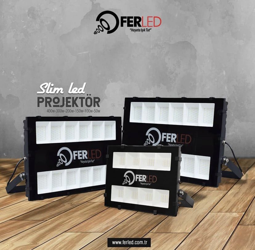Yeni Nesil Slim Led Projektör 
50w-100w-150w-200w-300w-400w

ferled.com.tr