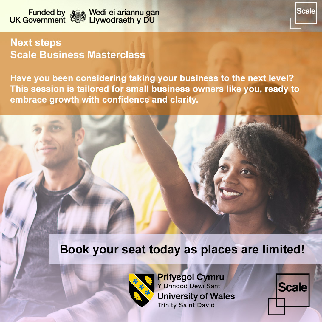 ScaleUWTSD (@scaleuwtsd) on Twitter photo Unlock the potential of your business with our latest masterclass!
Next steps
Join us for a FREE <a href="/ScaleUWTSD/">ScaleUWTSD</a> workshop on 29/10/24
Info & book: bit.ly/4evbA0o
Project info: uwtsd.ac.uk/scale
#Swansea #FreeWorkshop Unlock the potential of your business with our latest masterclass!
Next steps
Join us for a FREE <a href="/ScaleUWTSD/">ScaleUWTSD</a> workshop on 29/10/24
Info & book: bit.ly/4evbA0o
Project info: uwtsd.ac.uk/scale
#Swansea #FreeWorkshop