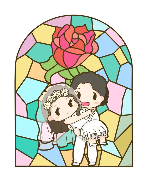 結婚式のアクスタ作っての事で大体こんな感じになりそう 