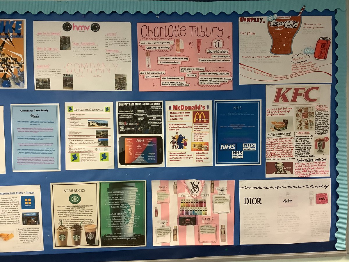 MrWrightBusEd's tweet image. Fantastic company research carried out by S3 Business & S3 #Business #Enterprise, applying their knowledge of types of businesses, sectors of industry, sectors of economy, objectives, competitors and more to a business of their choice.