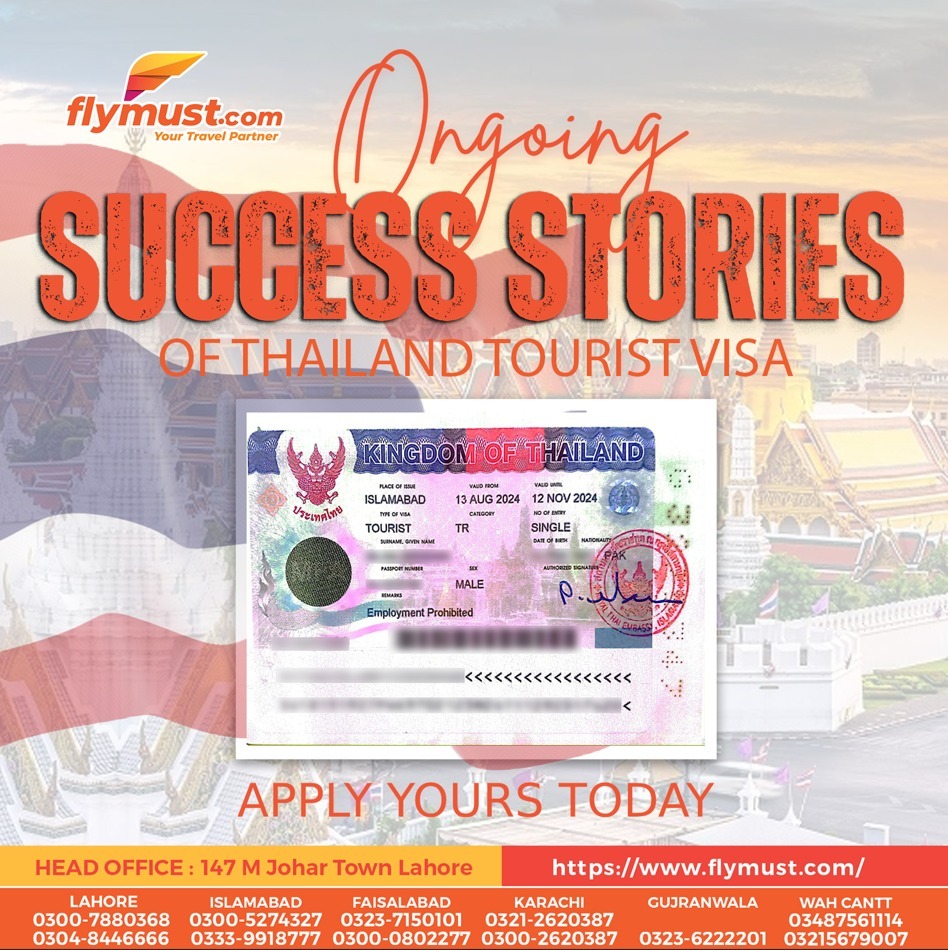 FlymustTours's tweet photo. "Dreaming of Thailand? 📷 Your adventure awaits! 📷 Apply for your Thailand Tourist Visa today and join the list of success stories! 📷 Get ready to explore the stunning beaches, vibrant culture, and exotic landscapes of Thailand! 📷

Lahore: 0300-7880368, 0304-8446666 https://t.co/rkKqiG7aQA
