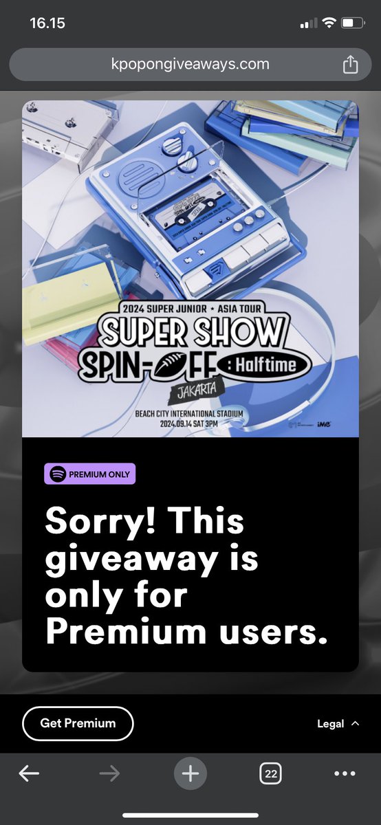 Elpeuu1's tweet photo. @SpotifyID @SJofficial Min kok aku gabisa submit di web si, pdahal akun ku udah premium loh https://t.co/GFqqzXoUyS