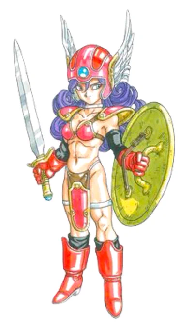 なんか勘違いしてる人が多いんだけど、ドラクエ3の女戦士、鳥山先生が描いたのは一枚目のファミコン版で、2枚目のスーパーファミコン版は中鶴勝祥さんというアニメーターの人が描いてるのよね。鳥山先生版はもっと布面積少ないんだよ。