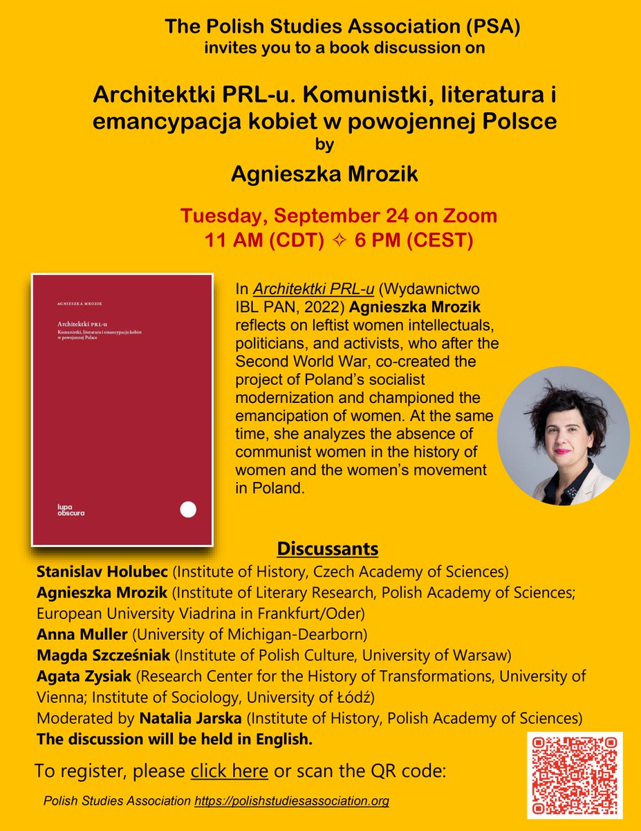 Zapraszamy na dyskusję z Agnieszką Mrozik, poświęconą jej książce "Architektki PRL-u. Komunistki, literatura i emancypacja kobiet w powojennej Polsce".