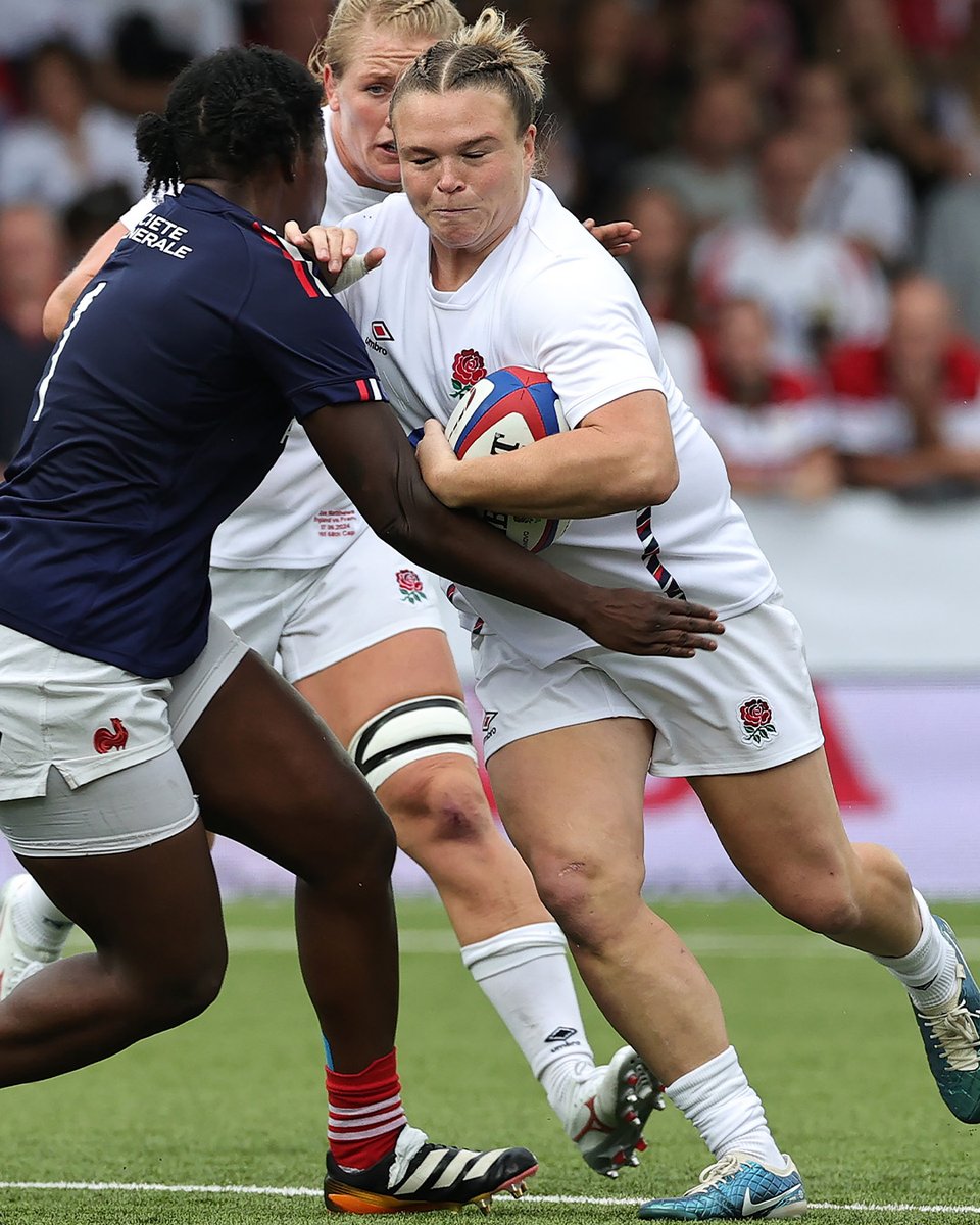 rugbyworldcup's tweet photo. It was an action-packed game on Saturday between England and France 🎯

Who else is excited to see these two nations in just under a year at #RWC2025? 🙋
