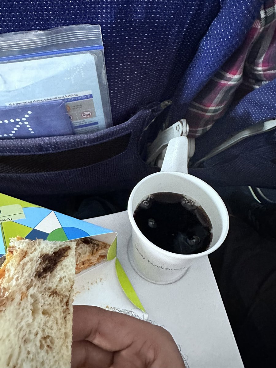 Pre-booked a meal on <a href="/IndiGo6E/">IndiGo</a> for ₹500, and this is what I got – a small glass of Coke from a bottle. No can, no full bottle! Is this really worth it? 🥴 #IndiGoExperience #500RupeesForThis #AirlineReality"