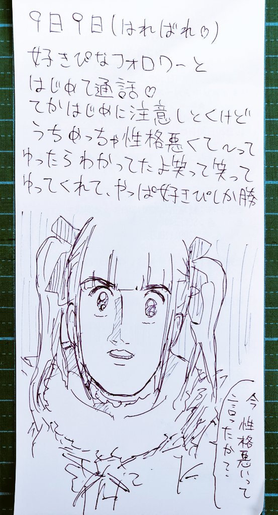 レシートの裏に書いた日記です。 