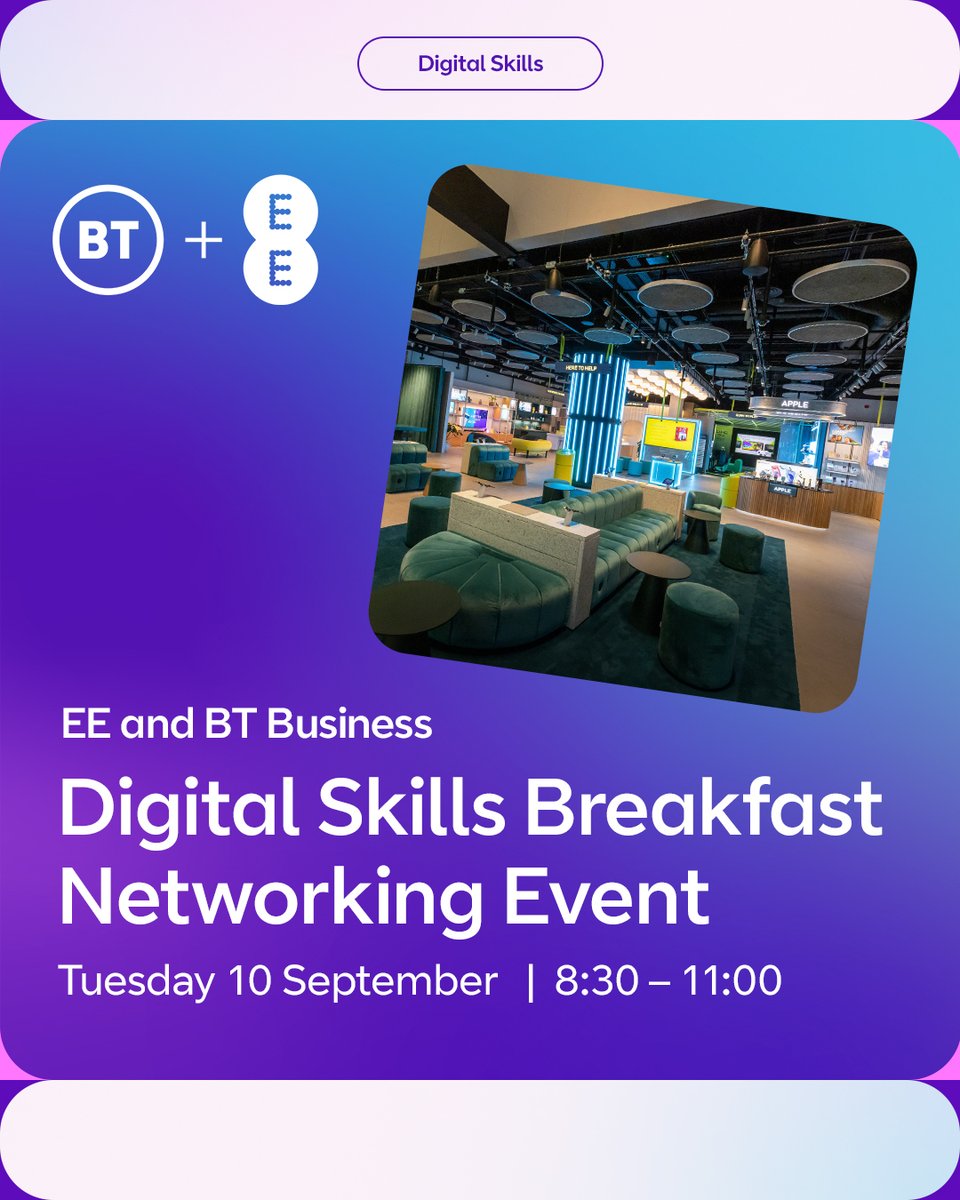 Free tomorrow morning for a free #DigitalSkills networking event at the <a href="/westfieldlondon/">Westfield London</a> <a href="/EE/">EE</a> Studio Store? 🤩 Find out more and sign up here 👉 bit.ly/3yLYoEJ