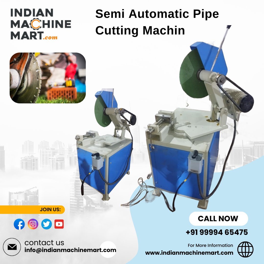 INDMachineMart's tweet image. Precision Cuts, Simplified: Our Semi-Automatic Pipe Cutter | Indian Machine Mart
For Inquiry:  bit.ly/3Crean9 
#pipecuttingmachine #industrialmachinery #manufacturing #semiautomatic #automation #productivity #efficiency #quality #tools #equipment #technology