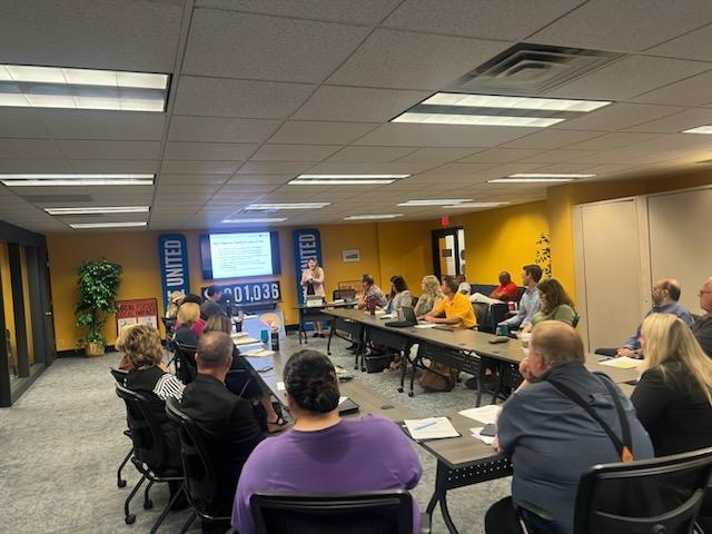 The directors of our partner agencies recently had their second quarterly meeting of the year with United Way staff to share best practices, updates about their organizations, and to hear the latest news from United Way. Thank you all for coming! It was an informative session!