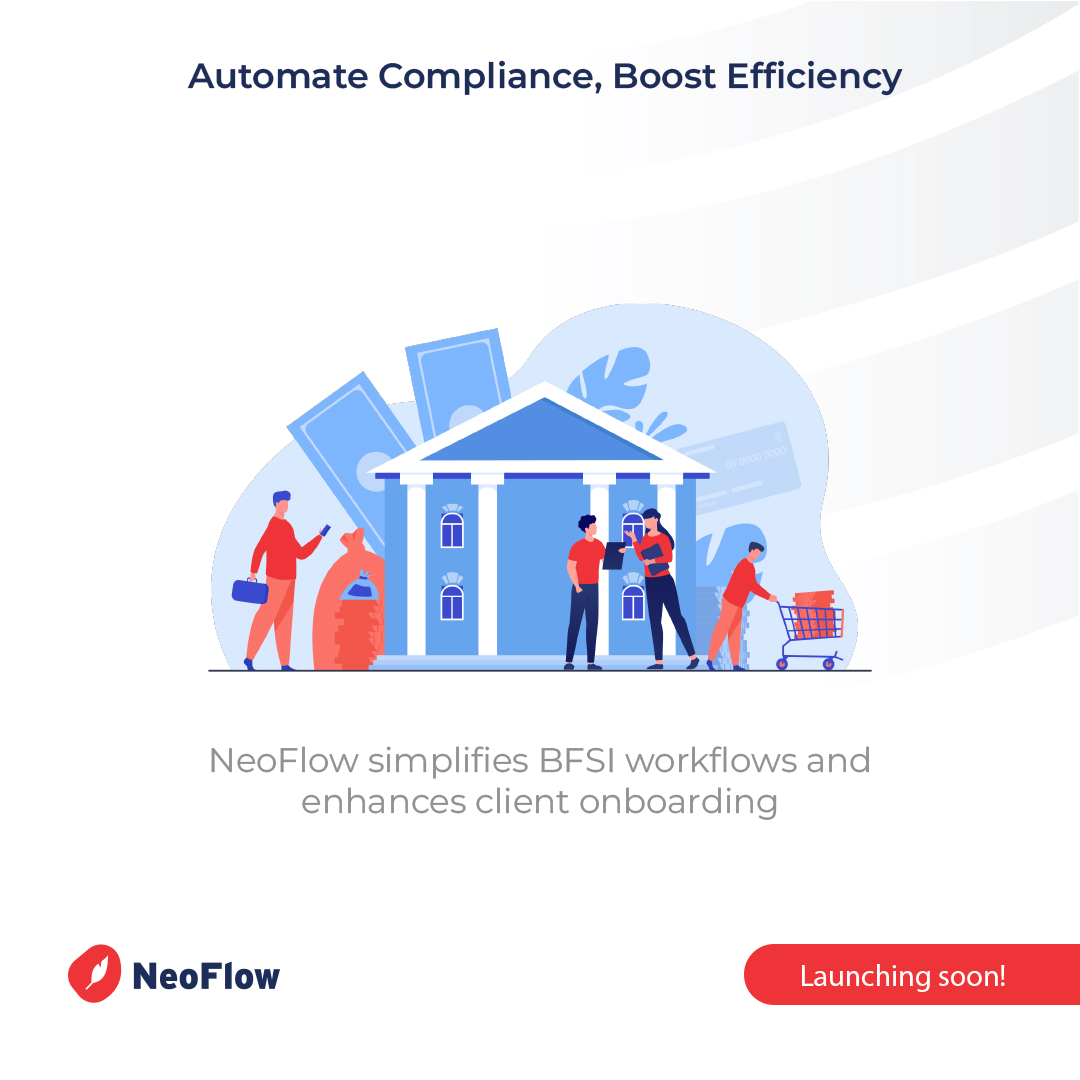 Neoflow_FSM's tweet image. Transform your client onboarding with NeoFlow! 🌟 
Our automated workflows ensure a smooth and seamless experience for every new customer. 
Welcome to a new era of BFSI excellence! 🌟

#BFSI #TaskManagement #NeoFlow #Innovation #Efficiency #BusinessGrowth