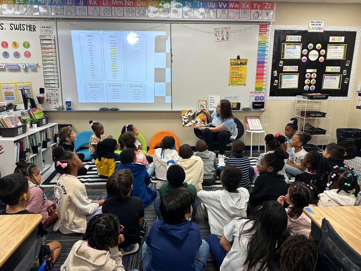 Thank you <a href="/SpeechRoom7/">Hillary Greeson</a> for leading our 2nd graders in a read aloud this morning! They loved the story of Ninja Red Riding Hood. We learned a lot of new vocabulary words! #WeAreWayne 💜