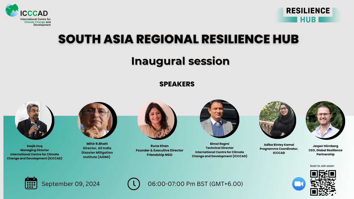 runakhan_ed's tweet photo. Speaking in a few minutes at the inaugural session of South Asia Regional Resilience Hub.
#ResilienceHub #ClimateAction #SouthAsiaResilience #ICCCAD #AdaptiveTransformation #SARH
π·/πΌοΈ credit: @ICCCAD https://t.co/UPQvHwOhfh
